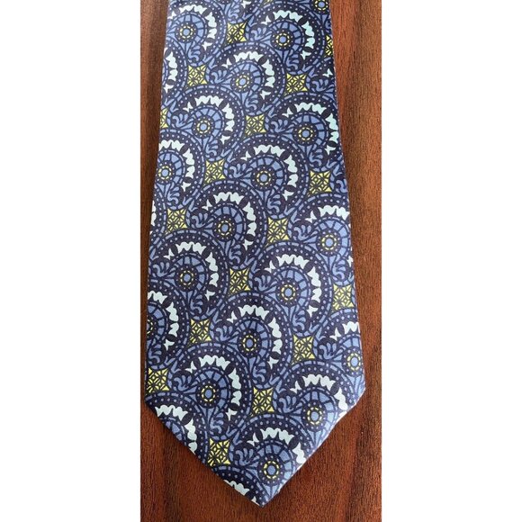 1970's Yves Saint Laurent Paris New York All Silk Tie Weighted Up To 40% Hudson - Picture 2 of 7